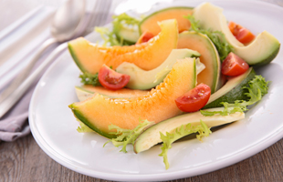avocado melon salad with honey orange dressing recipe