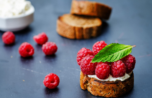 fruit toast with ricotta and raspberries recipe